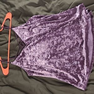 Sexy Purple Velvet Tank
